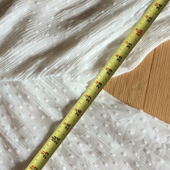 Zara white crinkle dotted Swiss button front dre - Picture 10 of 14